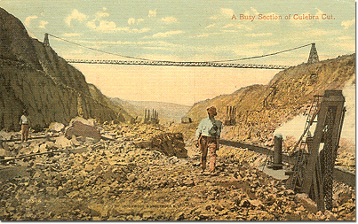 A busy section of the Culebra Cut